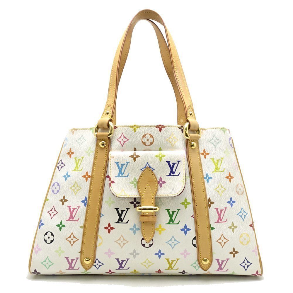 Louis Vuitton Multicolor Aurelia MM Bron Tote Bag White